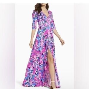 Lilly‎ Pulitzer Marvista Wrap Maxi Dress Size S